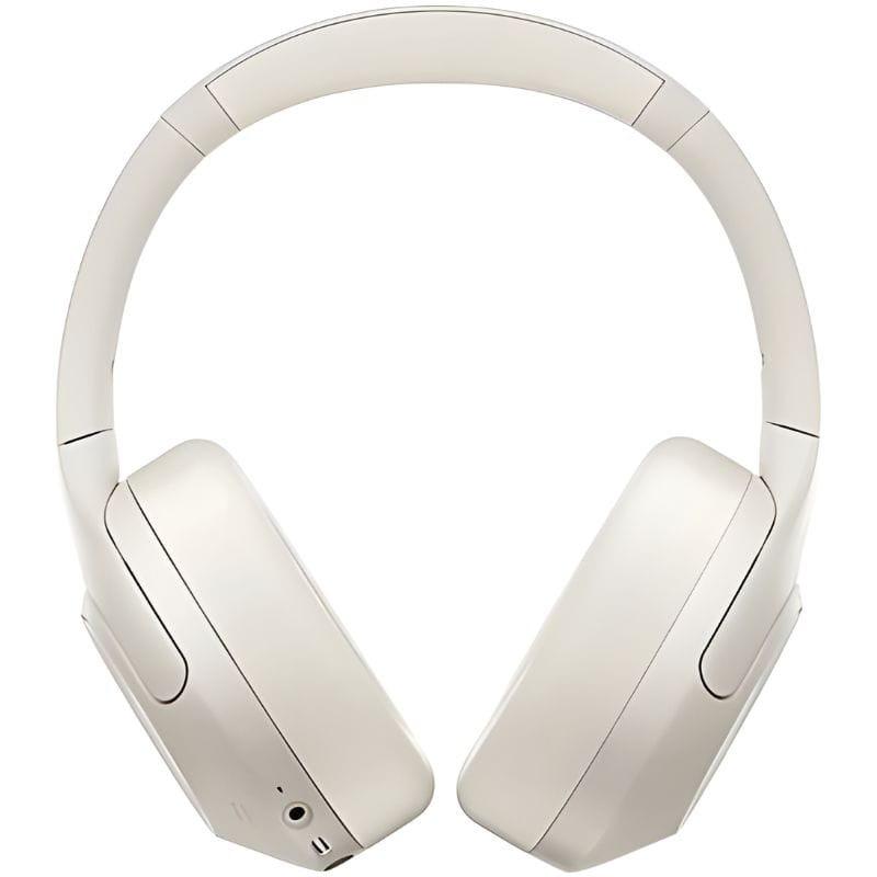 Haylou S30 ANC Blanco, auriculares over-ear con diadema acolchada, copas grandes plegables y acabado mate crema, puerto de audio y controles integrados