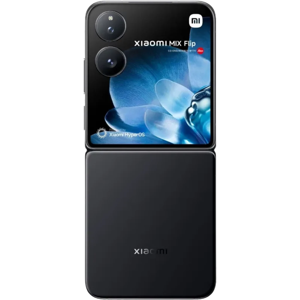 Xiaomi Mix Flip 5G noir, smartphone pliable avec grand écran externe, double capteur photo pro, finition élégante, 12 Go RAM et 512 Go stockage