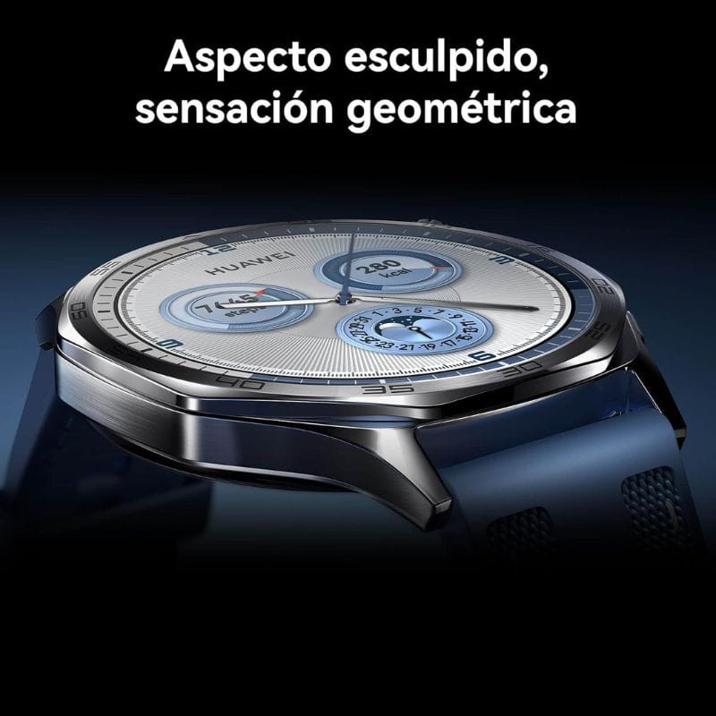 Huawei Watch GT5 41mm GPS Correa Fluoroelastómero Negro - Reloj Inteligente sensación geométrica