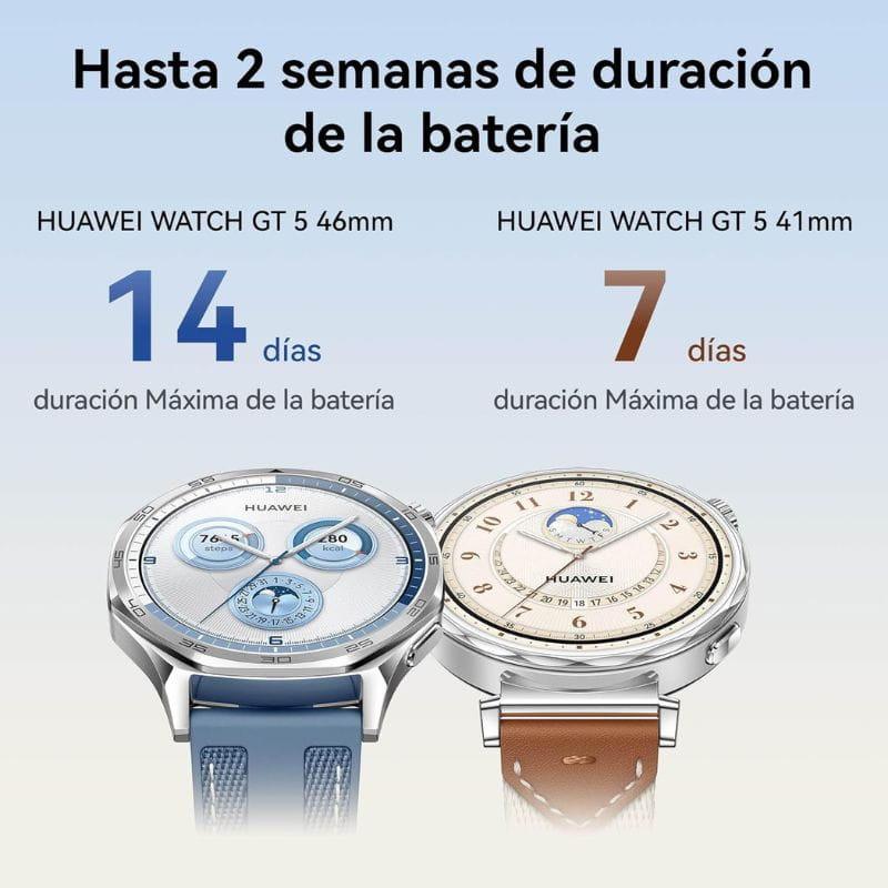 Huawei Watch GT5 41mm GPS Correa Fluoroelastómero Negro - Reloj Inteligente  hasta 2 semanas de batería