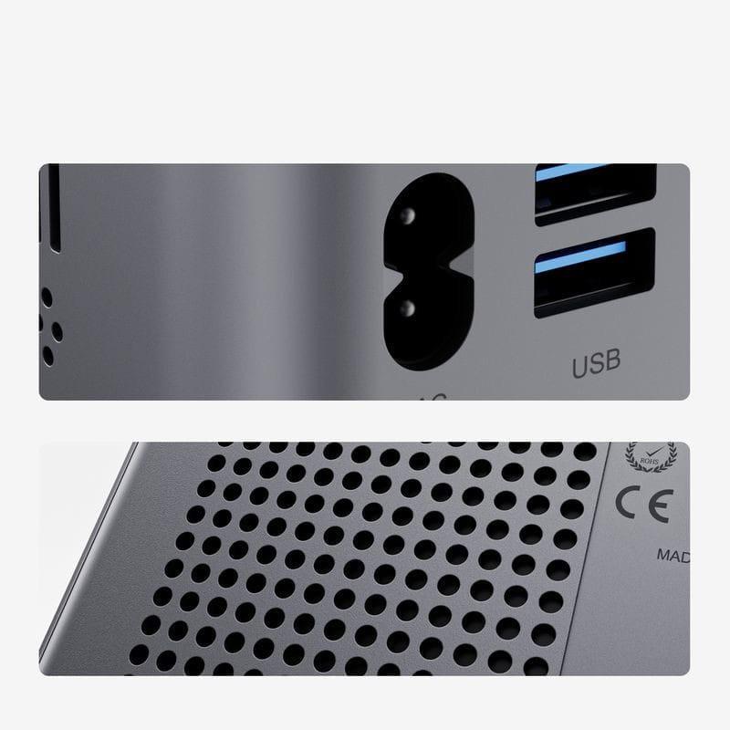 Ports de OUMAX MAX N Intel N5095/8 Go/256 Go SSD/Windows Gris