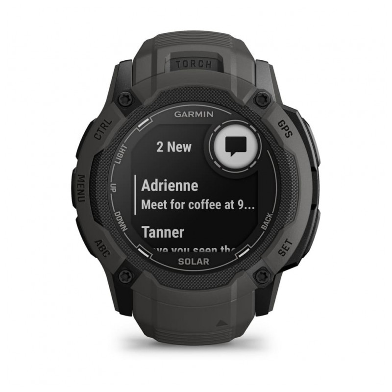 Garmin Instinct 2X Solar 50mm Preto - mensagens e notificações