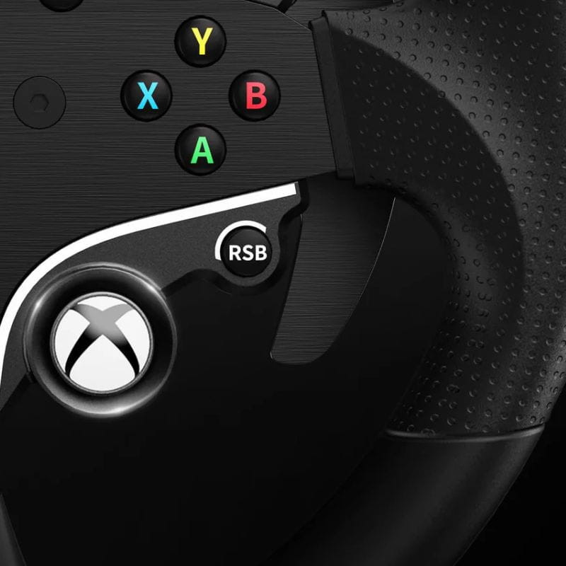 MOZA Racing ESX - Volante para PC/XBOX con botones A B X Y, botón Xbox iluminado, agarre texturizado y botón RSB, diseño negro con detalles metálicos