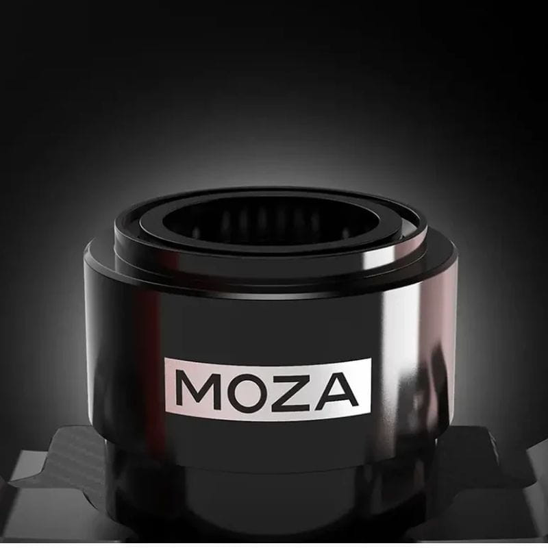 Moza Racing KS 30 cm Negro - Volante PC: adaptador de liberación rápida negro brillante con anillo interno y logo MOZA plateado, acabado premium y compacto
