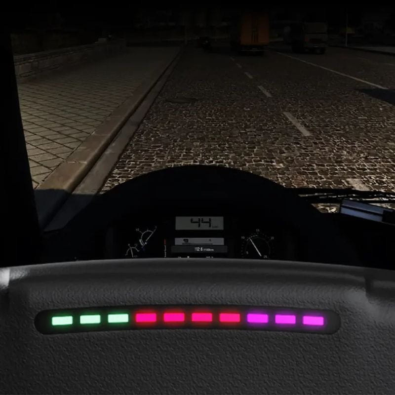 Moza Racing TSW 40 cm Truck Wheel Negro para PC con barra LED multicolor integrada en el aro, ideal para simulación de camiones y conducción nocturna