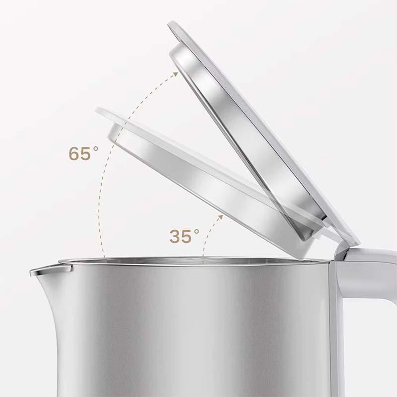 Xiaomi Electric Kettle S1 1.7L - tapa con doble ángulo de apertura