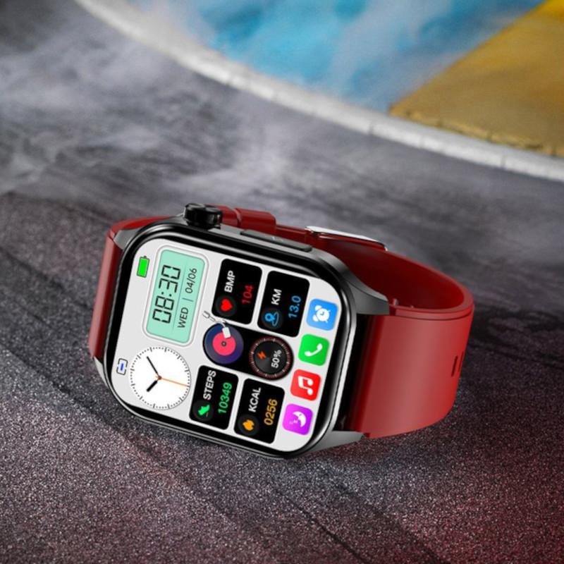 Cómodo de ET580 Rojo Correa de Silicona