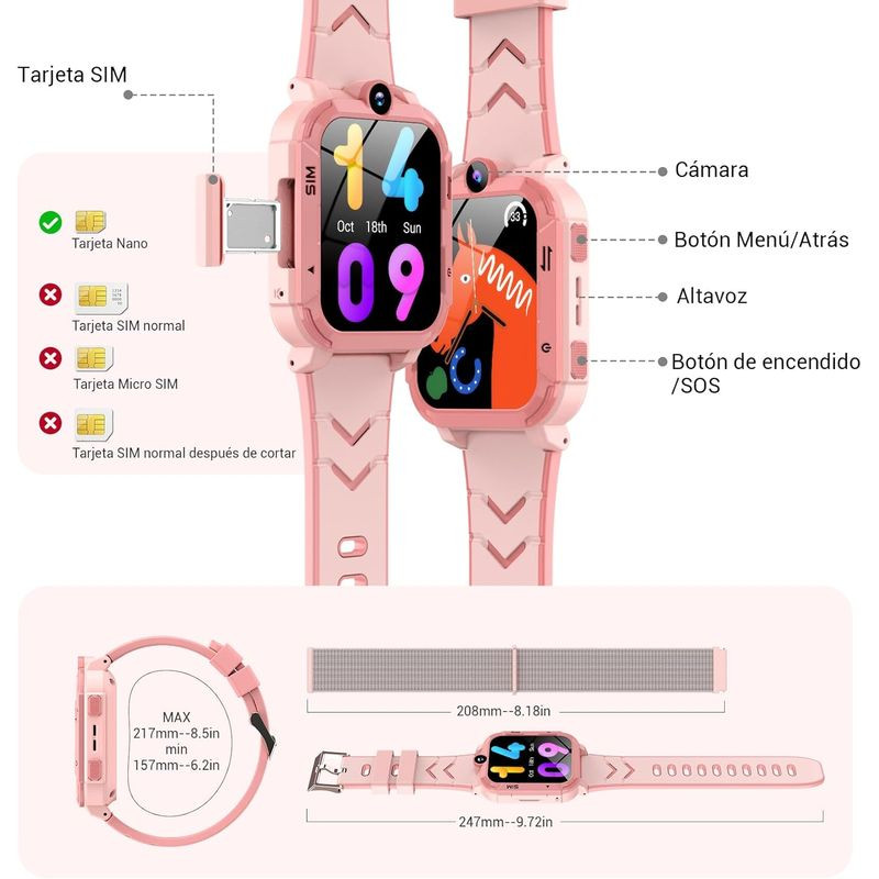 Dimensions de Blackview Z20 4G Rose
