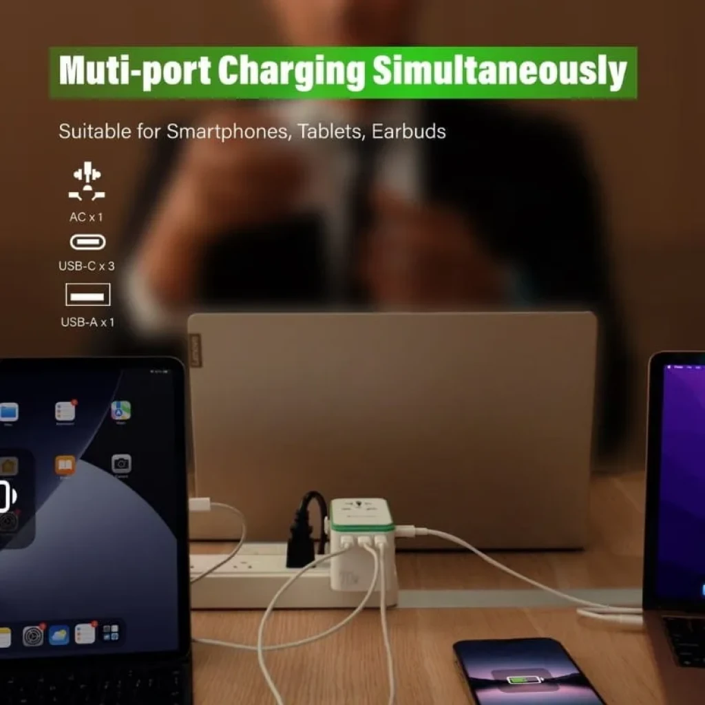 Adaptador de Viaje GlocalMe Roamplug 4G WiFi 4 en 1 - carga de múltiples dispositivos