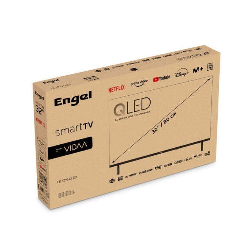 TV Engel 32 LE3295QLED caixa