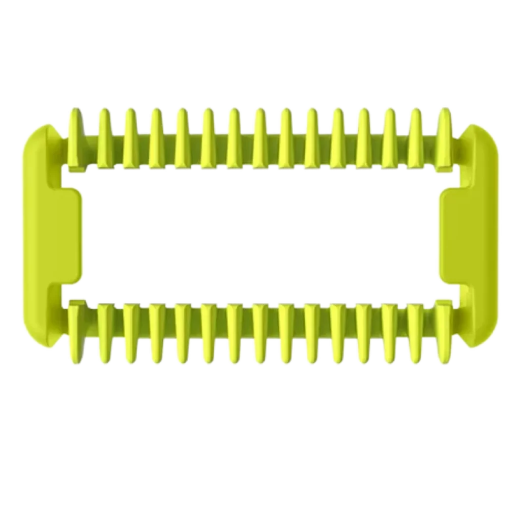 Accessoire Philips OneBlade Pro 360 QP6542/15 Visage + corps, cadre de lame vert lime avec dents fines symétriques pour un guidage précis du rasage