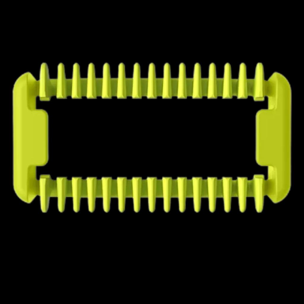 Accessoire Philips OneBlade Pro 360 QP6542/15 Visage + corps, cadre de lame vert lime avec dents fines symétriques pour un guidage précis du rasage