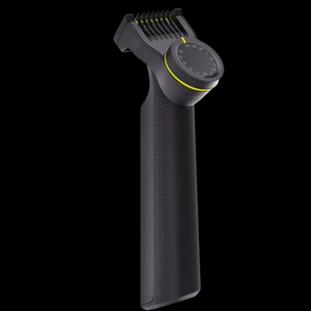 Philips OneBlade Pro 360 QP6542/15 Visage + corps, poignée noire ergonomique avec molette de réglage des longueurs et peigne guide vert fluo