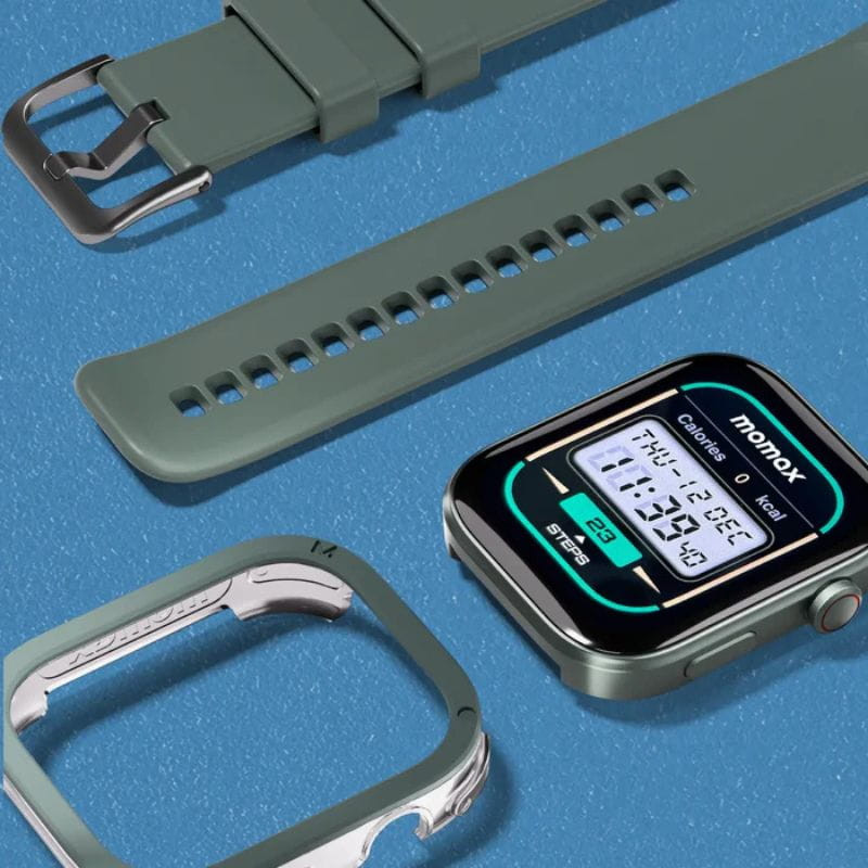 Momax SW3S Blue - Smartwatch imagem do conteúdo da embalagem