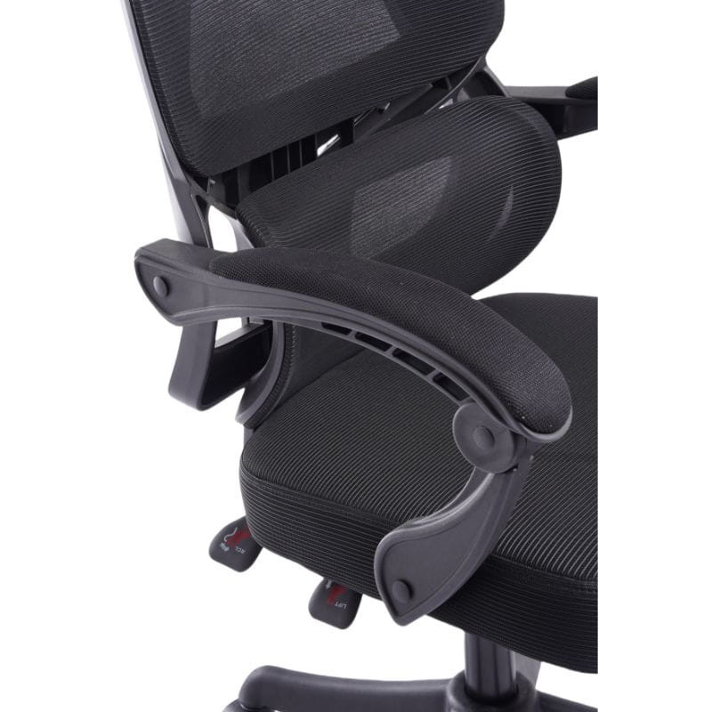 Powerbasic Lisboa Negro detalle del reposabrazos