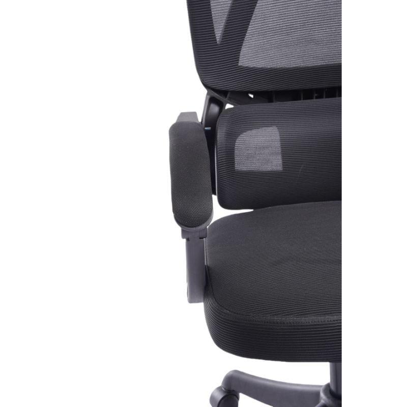 Powerbasic Lisboa Negro detalle delantero del reposabrazos