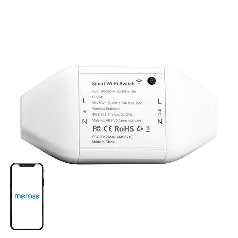 Frente de Meross MSS710HK HomeKit WiFi Branco - Interruptor inteligente