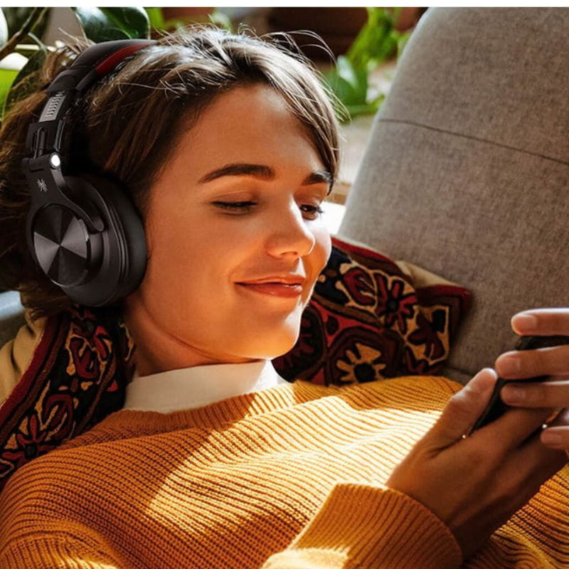 OneOdio Fusion A70 Rojo/Negro - Auriculares Bluetooth sem cabo