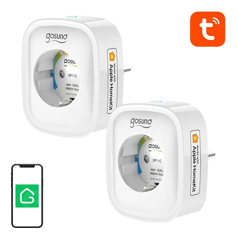 Pacote de 2 Gosund SP1-H HomeKit 16A Pack of 2 Branco - Tomada Inteligente