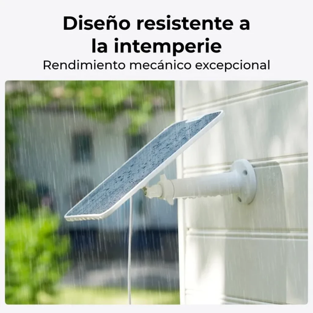 Panneau solaire Reolink Solar Panel 2 6W IP65 mural, incliné, câblé, résistant à la pluie, idéal pour les caméras Reolink à batterie
