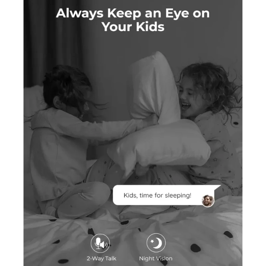 Reolink E Series E320 3MP, cámara IP WiFi con visión nocturna IR y audio bidireccional; ideal para vigilar niños y hogar con imagen clara en baja luz