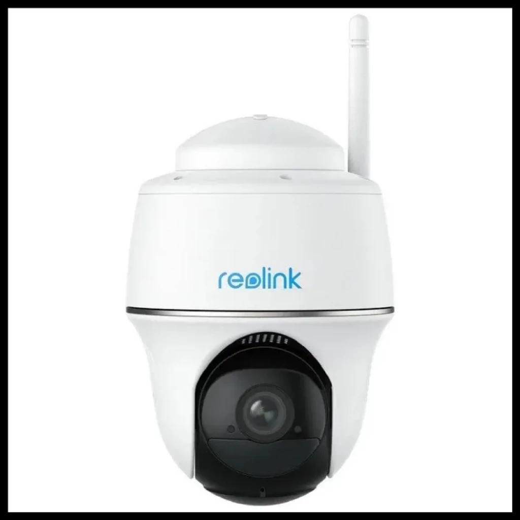 Reolink Argus Series B420 exterior, domo blanco con antena WiFi y lente negro PTZ