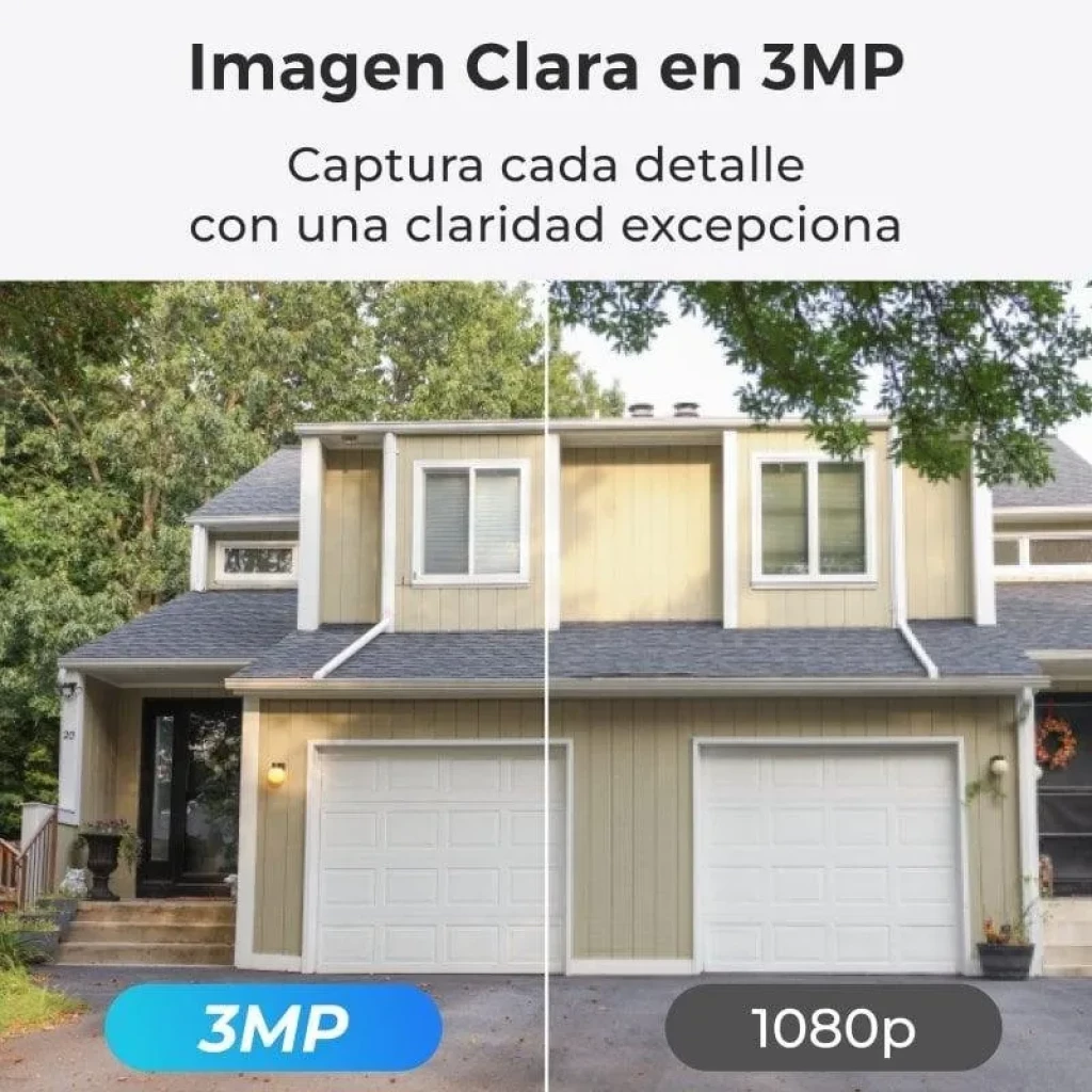 Reolink Argus Series B420, visión nítida comparada 3MP vs 1080p, ideal para exterior y seguridad doméstica