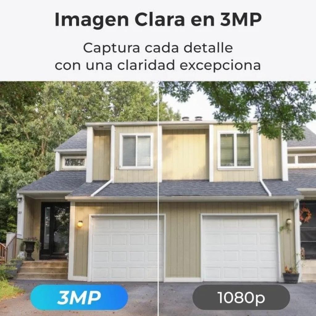 Reolink Argus Series B420, visión nítida comparada 3MP vs 1080p, ideal para exterior y seguridad doméstica