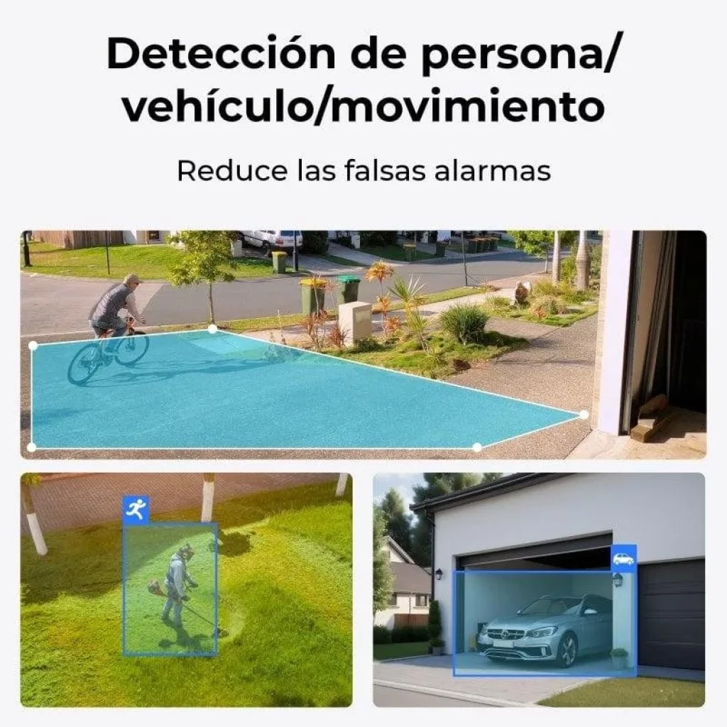 Reolink Argus Series B420 3MP. Detección inteligente de persona, vehículo y movimiento para reducir falsas alarmas exterior
