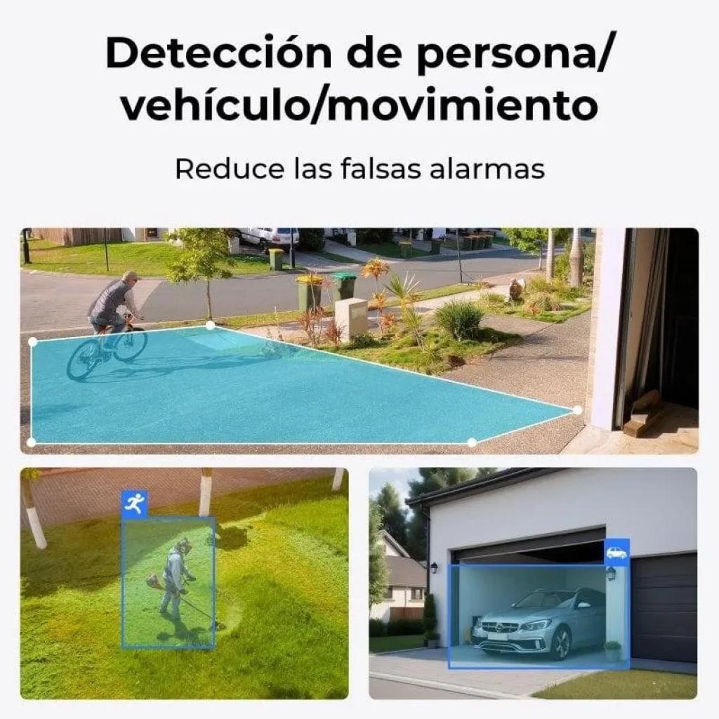 Reolink Argus Series B420 3MP. Detección inteligente de persona, vehículo y movimiento para reducir falsas alarmas exterior