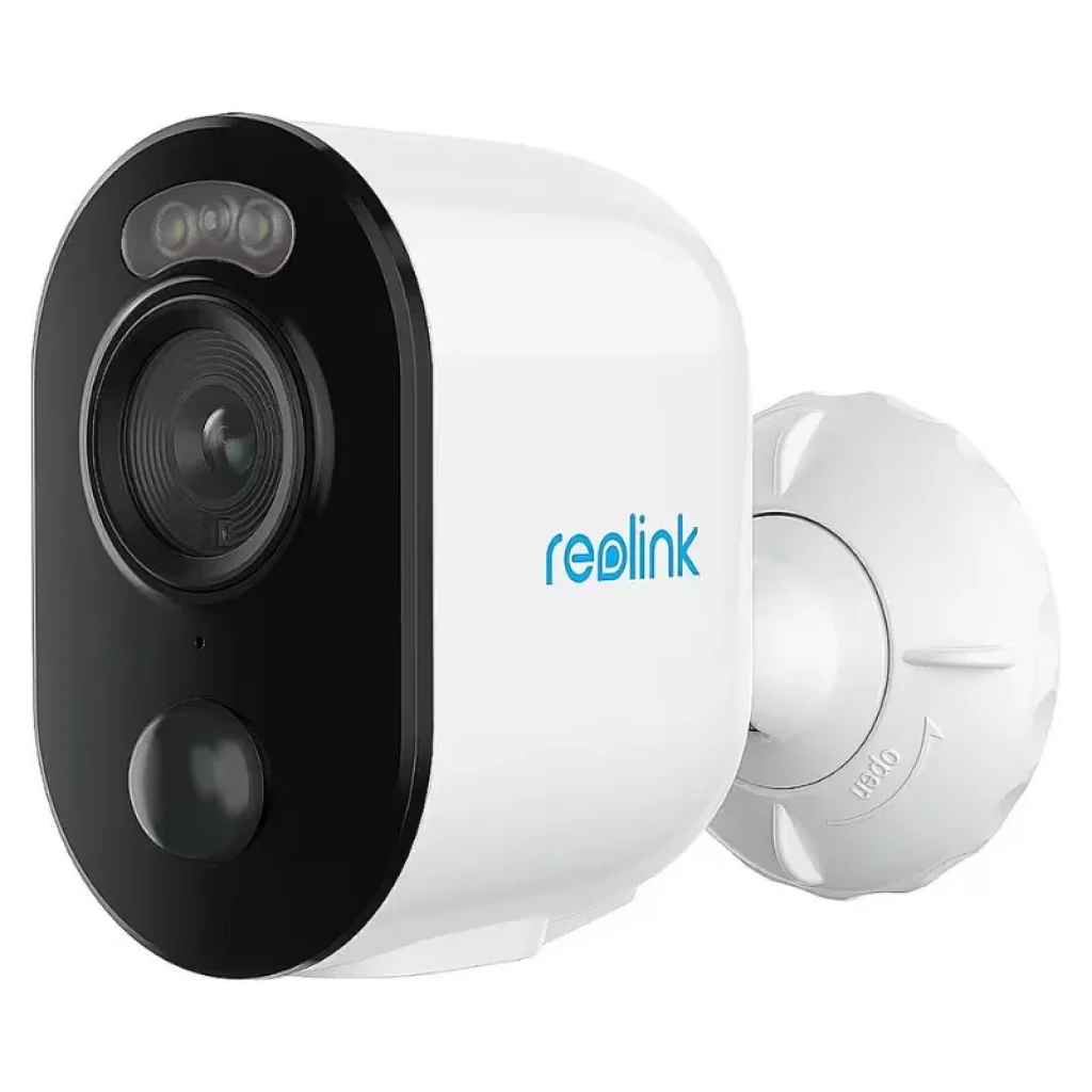 Cámara Reolink Argus Series B310 3MP con visión nocturna a color, lente gran angular, sensor PIR y montaje ajustable IP65 para exteriores