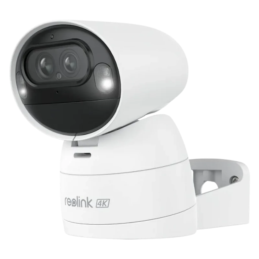 Reolink Argus Series B730 con doble lente, dos focos LED, diseño blanco orientable y base de montaje