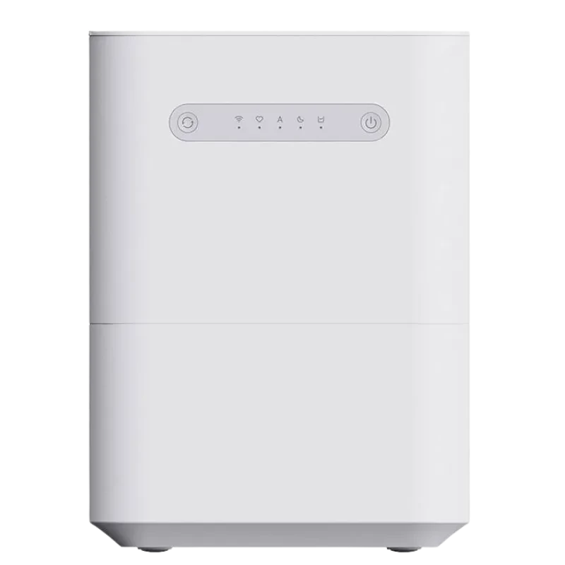 Smartmi Evaporative Humidifier 3 Lite - Humidificateur blanc minimaliste, panneau tactile frontal à icônes LED, réservoir inférieur, bords arrondis, base