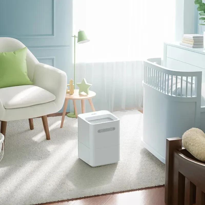 Smartmi Evaporative Humidifier 3 Lite - Humidificateur blanc cubique, grille supérieure, panneau de contrôle frontal, design minimaliste pour chambre bébé