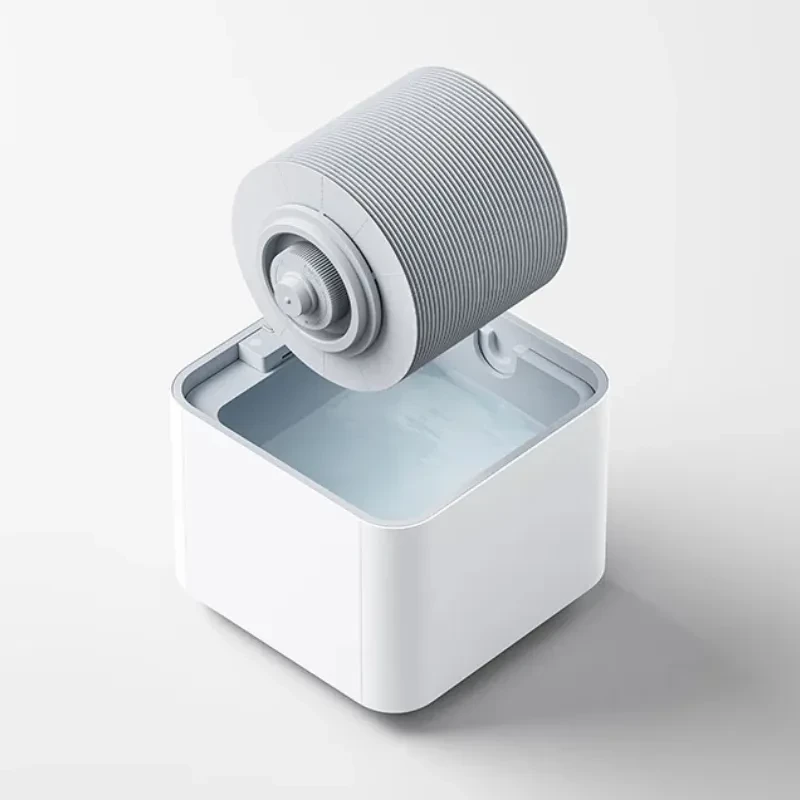 Smartmi Evaporative Humidifier 3 Lite - Humidificateur avec réservoir ouvert blanc et cartouche d’évaporation cylindrique amovible, design minimaliste