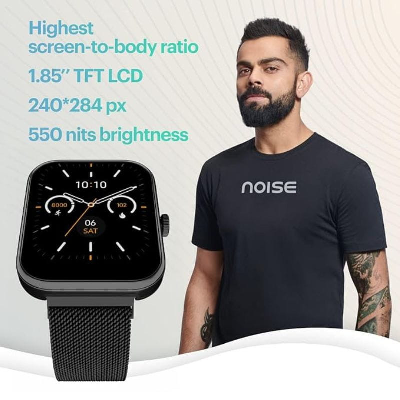 Noise Pulse 2 Max Negro - Smartwatch detalles de la pantalla