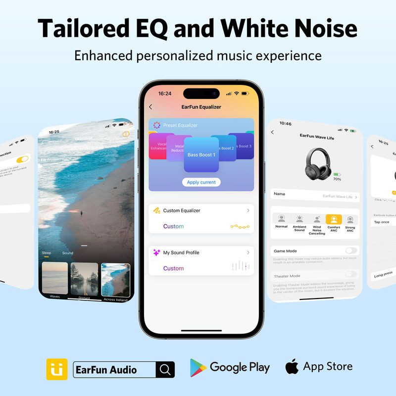 Égaliseur de Earfun Wave Life Bluetooth Noir