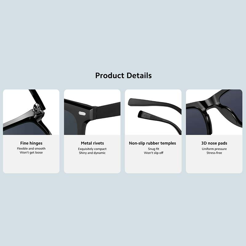 Xiaomi Square Sunglasses - détails du design