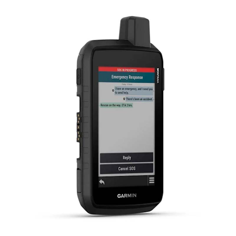 Garmin Montana 710i - vista frontal y lateral izquierdo