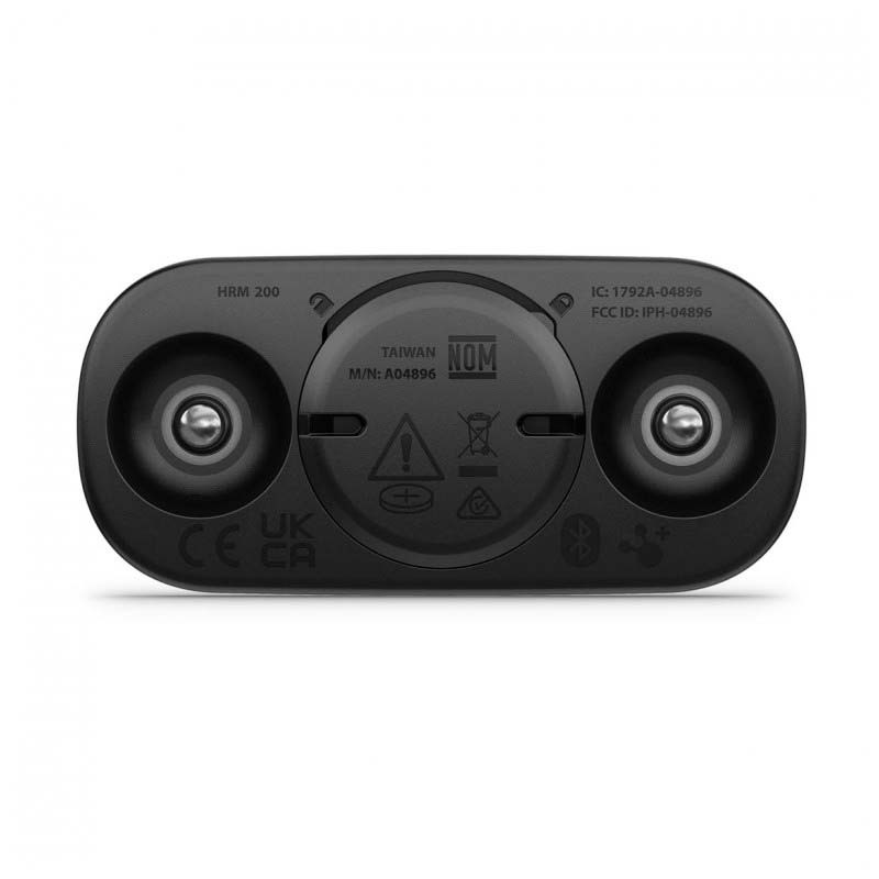 Garmin HRM 200 con correa pectoral XS-S - vista trasera