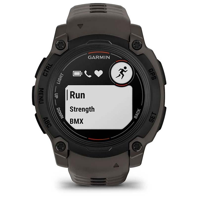 Garmin Instinct E 40mm Negro con Correa Carbón - vista frontal