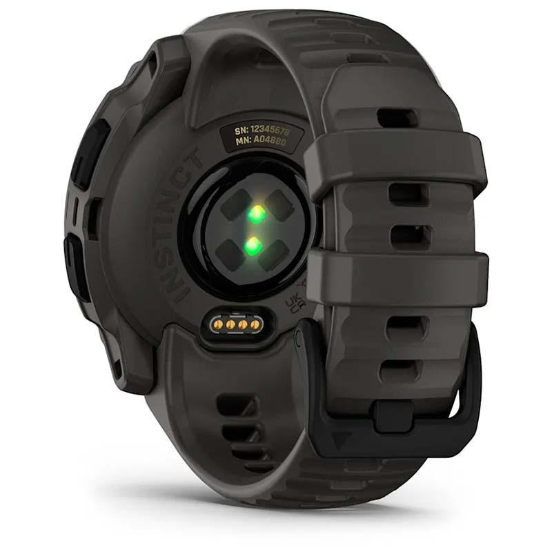 Garmin Instinct E 40mm Negro con Correa Carbón - vista trasera