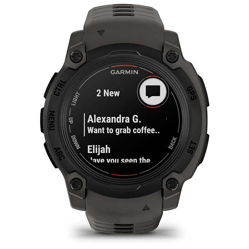 Garmin Instinct E 40mm Negro con Correa Carbón - mensajes y notificaciones
