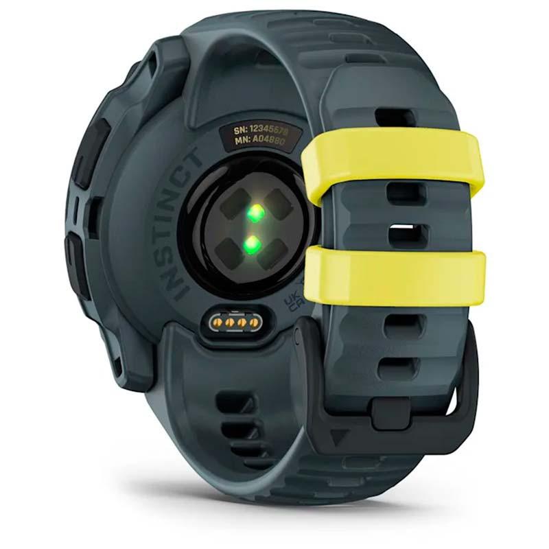 Garmin Instinct E 40mm Amarillo con Correa Gris - vista trasera