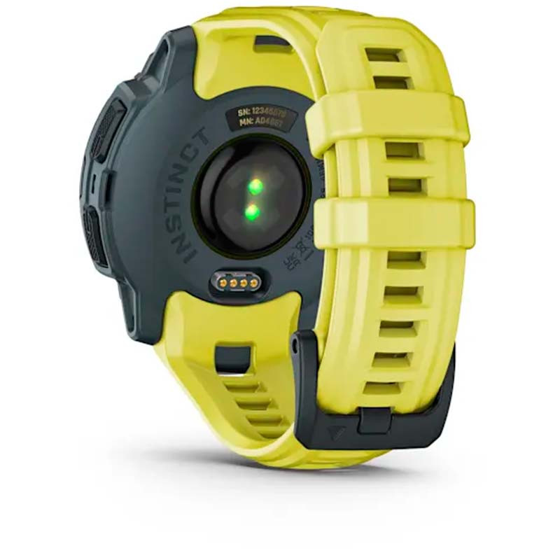 Garmin Instinct E 45mm Jaune avec Bracelet Jaune - vue arrière