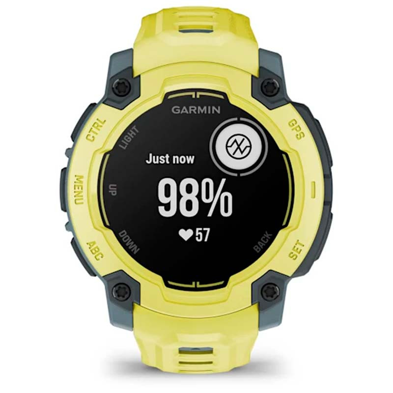 Garmin Instinct E 45mm Jaune avec Bracelet Jaune - oxymètre de pouls