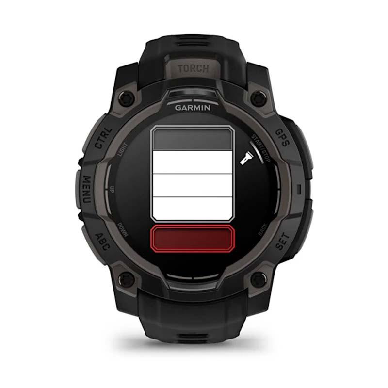 Garmin Instinct 3 AMOLED 45mm Negro con Correa Negra - linterna