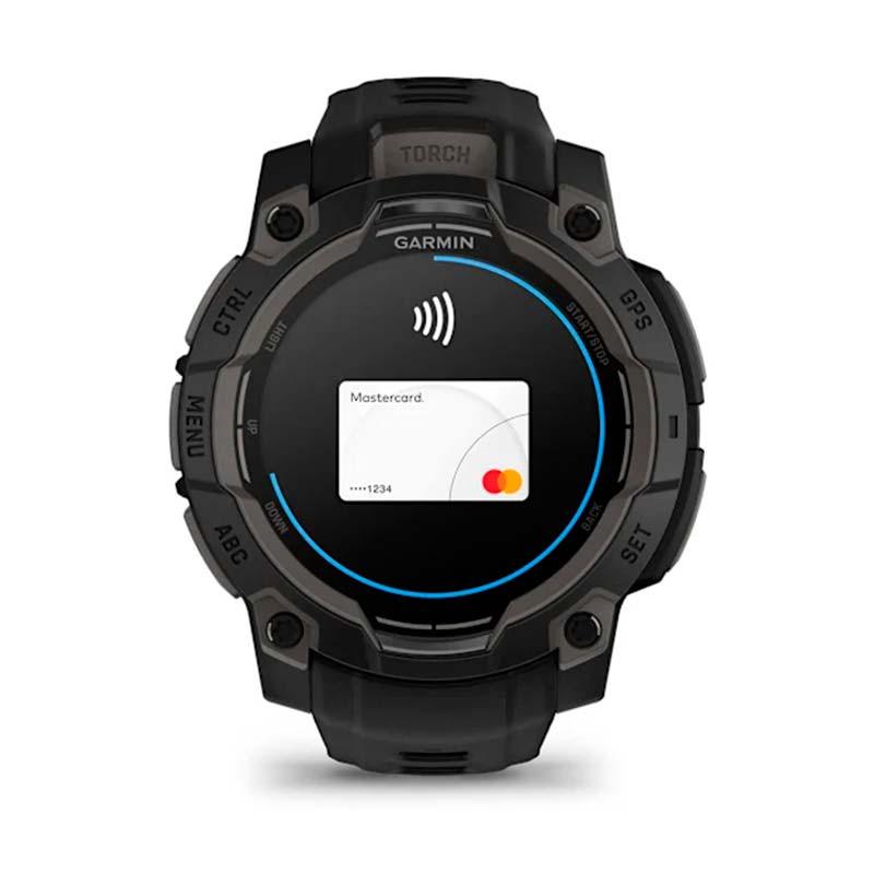 Garmin Instinct 3 AMOLED 45mm Negro con Correa Negra - pago contactless