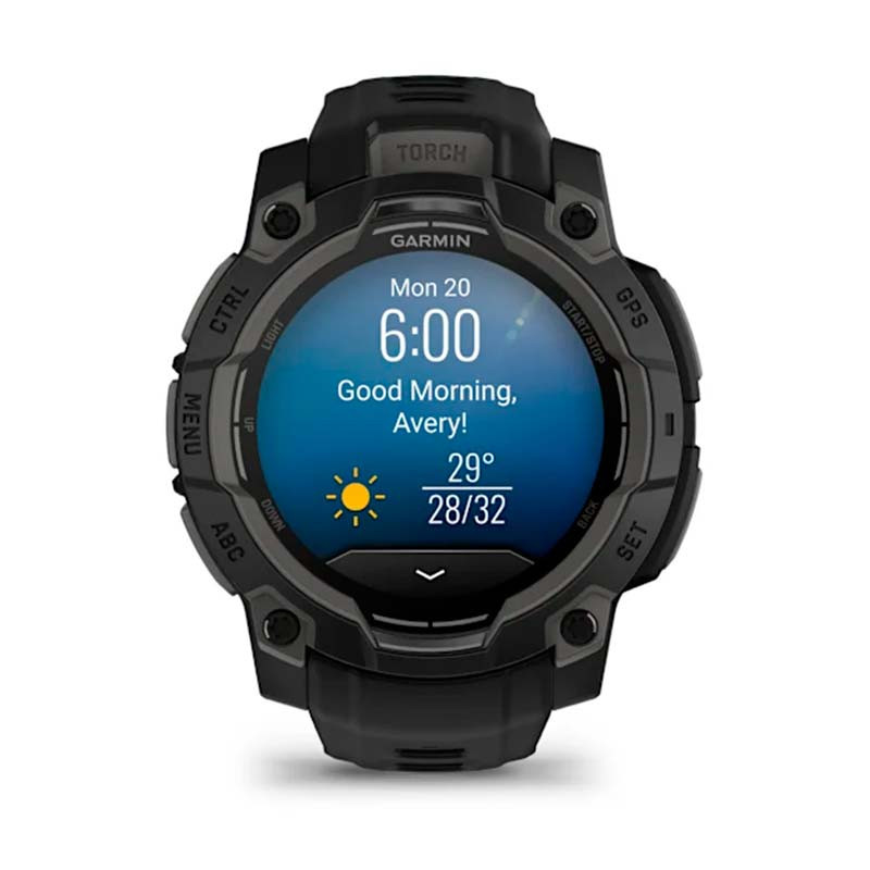 Garmin Instinct 3 AMOLED 50mm Negro con Correa Carbón - informe matinal