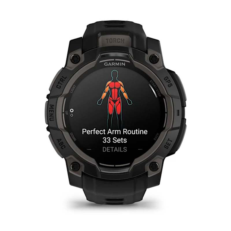 Garmin Instinct 3 AMOLED 50mm Verde com Bracelete Cinzento - treino muscular